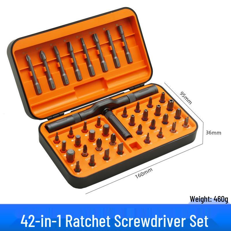 24-in-1 Multifunctional Ratchet Screwdriver Set: Strong Magnetic Phillips & Flat Head Bits for Household Use