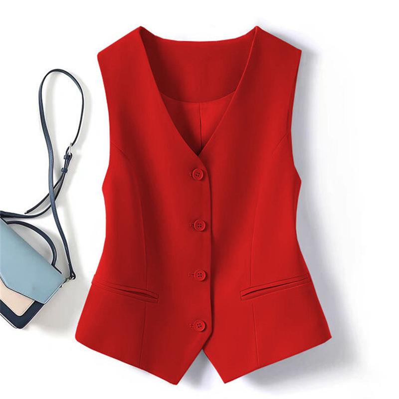 Canotta a strati senza maniche slim da donna per l'autunno