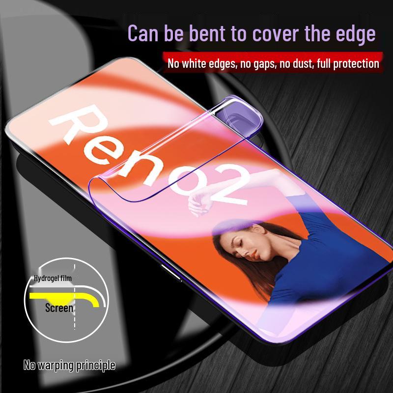 OPPO Reno14 Hydrogel Film: Anti-Blue & Purple Light Screen Protector for Reno2/3/4/5/6/9Pro Models.