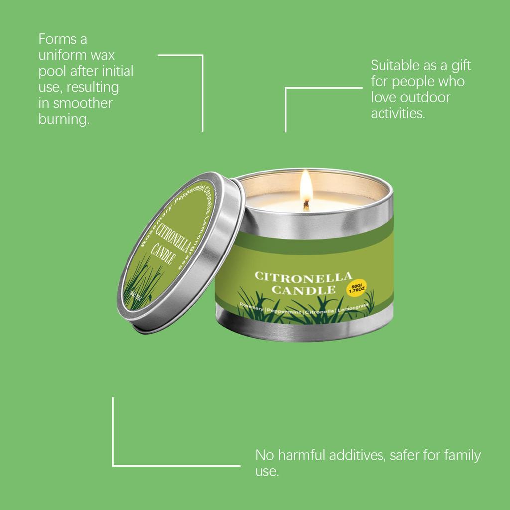 Citronella Candle for Outdoor Patio - Scented Candle for Candlelight Dinner and