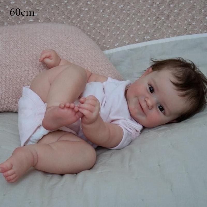

50 см Реалистичная кукла Reborn для девочек Мэдди Fat Cute Smile Soft Touch Хлопковое тело Кукла для новорожденных Кукла для новорожденных Bebe Rebirth Куклы для девочек Детские подарки на день рождения 60cm