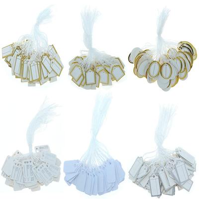 100-Pack Cotton Handwrite Jewelry Tags for DIY Display