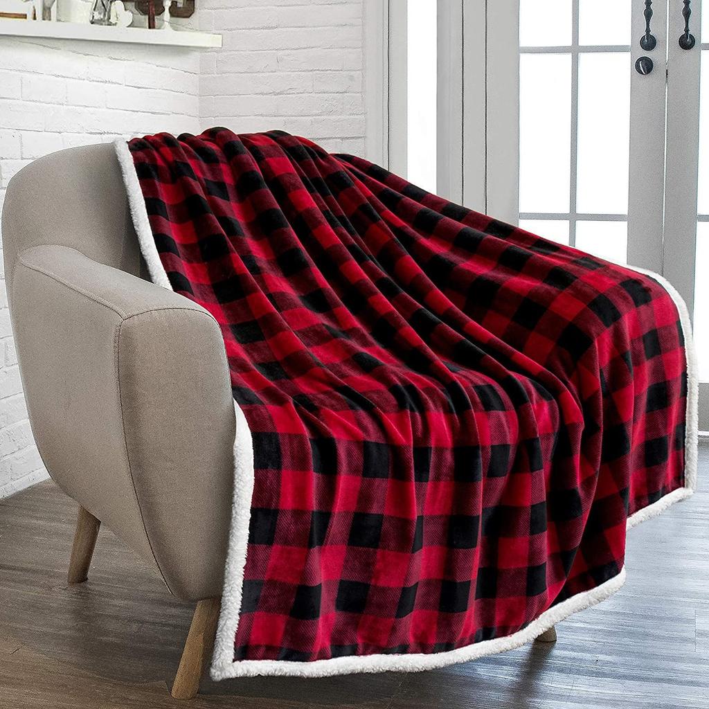 Flaneldecke Weihnachten Verdickt Digital Bedruckt Lammflanell Nickerchen Decke Decke für Winter Flauschig Dick Warm Weich Überwurf Sofa Dekoration