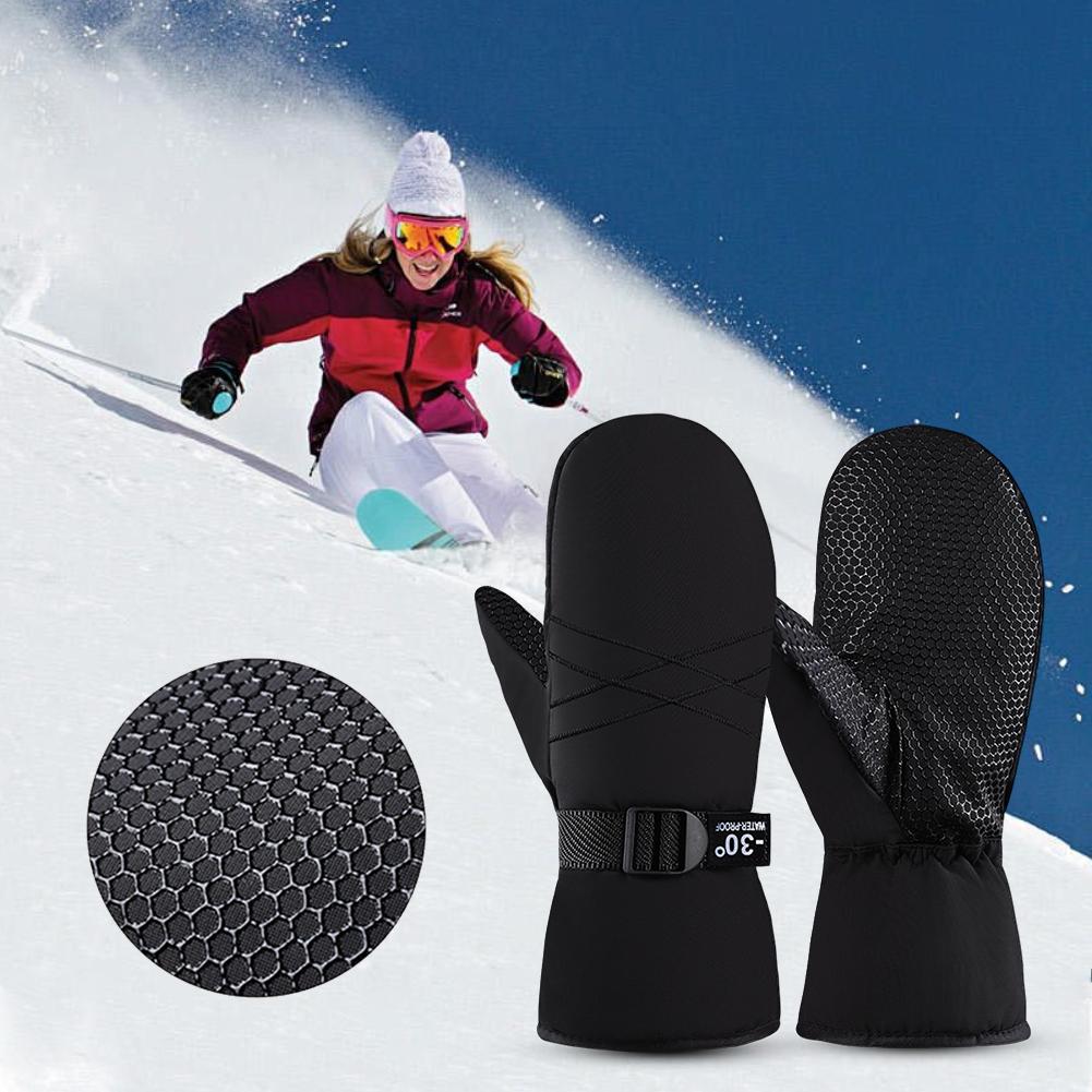 Ski Mittens Waterproof Snow Gloves Windproof Winter Gloves Thermal Snowboard Gloves Cold Weather Gloves for Men