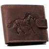 Men's Leather Wallet N992L-CHM-HORSE-BL BROWN