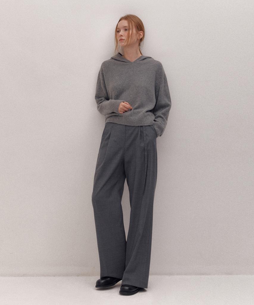 Avamolly Belted One Tuck Pants (Grey)