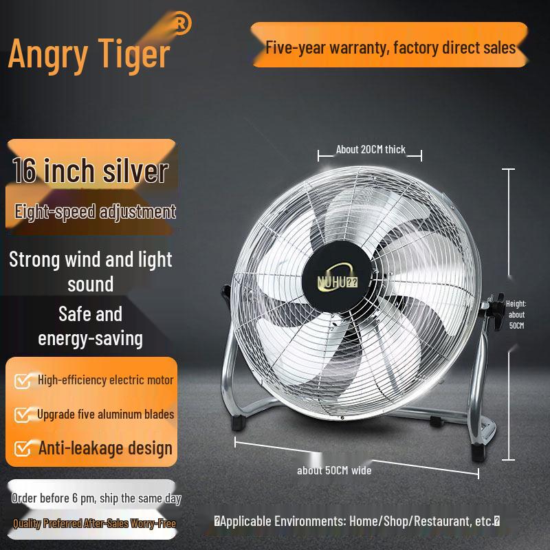 Leistungsstarker Acht-Gang Industrie-Boden- und Standventilator für den Heim- und Schreibtischgebrauch
