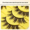 10 Pares de Cílios Postiços Pretos 3D Multicamadas Curvatura Natural Estilo Cruzado Espessos - Estilo 8DA09#