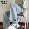 JEEP SPIRIT Men's Straight Wide-Leg Jeans