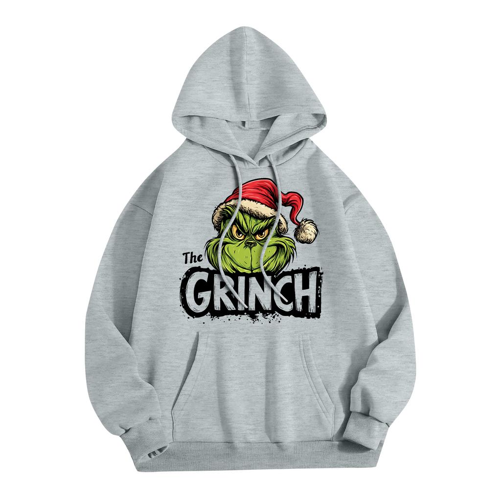 Women's Fashion Christmas Printed Casual Hooded Sweatshirt With Pockets