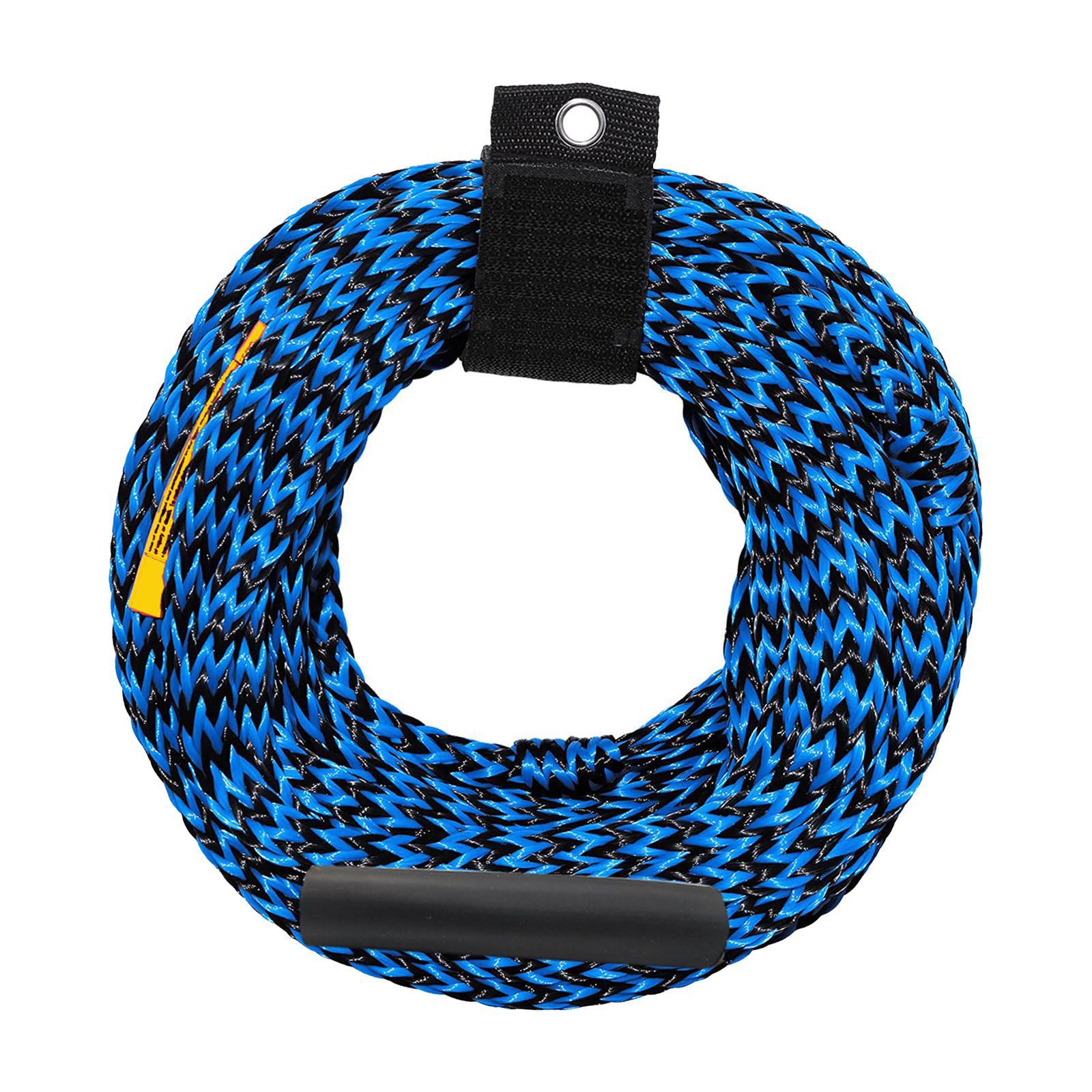 Watersports Tow Harness 1-3Rider Boat Tow Harness 16-strand Hollow Braid Polypropylene Rope Blue and black wave 3k #1