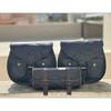 Black Leather Motorcycle Saddle Bag 3 Side Panniers Luggage Saddlebags Tool Bags