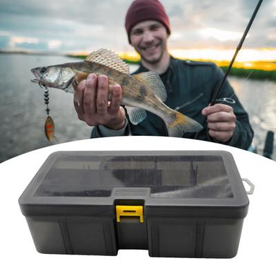 Double-layer Fishing Lure Box with Adjustable Dividers Clear Portable Waterproof Heavy Duty Bait Accessories Organizer Storage Case Container