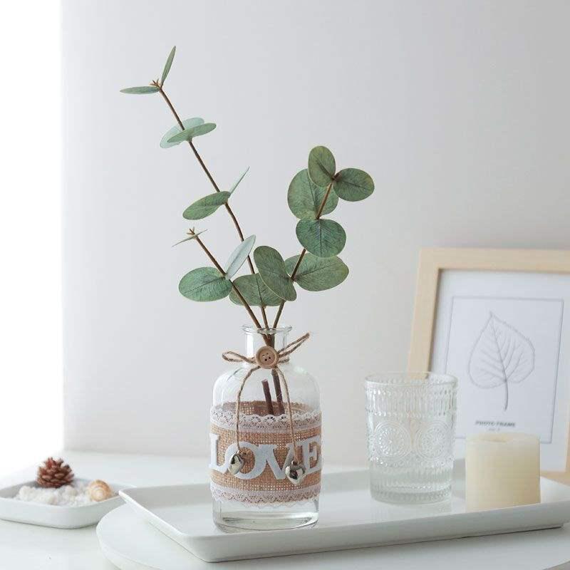 Nordic Style Artificial Eucalyptus Branch - Green Plant Ornament and Flower Decoration.