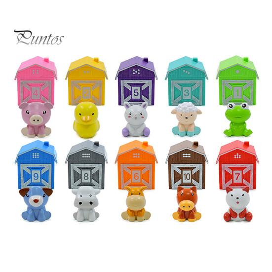 

5/10 шт. Игрушка в виде сельскохозяйственного животного, обучающая счету, сопоставлению, сортировке, мелкой моторике, обучающая мини-игрушка в виде животного, подарок для малышей, мальчиков и девочек C