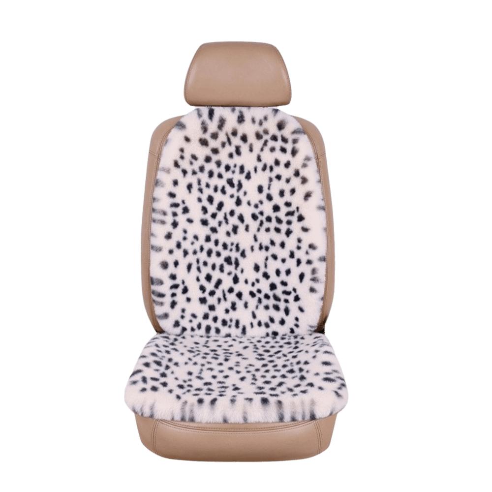 Rabbit Fur Rabbit Fur Car Pad Non-slip Plush Seat Cushion Leopard Print Seat Cover Cushion Front