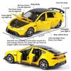 1:32 Scale Alloy Diecast M8 SU7 Toy Cars Models Wheel Pull Back Miniature Vehicles Simulated Interior Car Boys Educational Toys