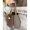 IELGY Autumn Winter Simple Large-Capacity One-Shoulder Underarm Bag Commuter Retro Bucket Bag