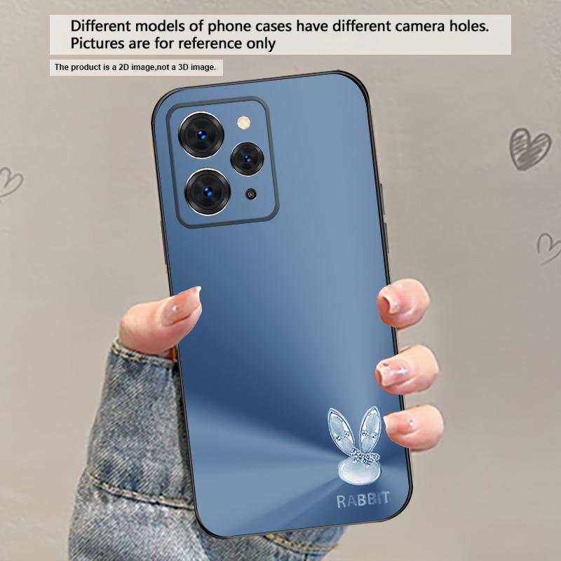 A Cute Light Blue Rabbit For Redmi Note 9 9S 10 11 12 12S 13 Pro+ Plus 5G India 14 Pro Global 14S 13C 14C TPU Soft Phone Case