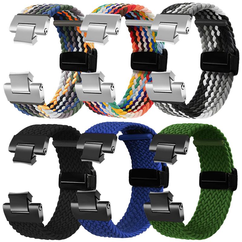 For Casio G-SHOCK series fourth generation5657 GST-B400 modified nylon woven canvas watch strap accessories magnetic watch chain