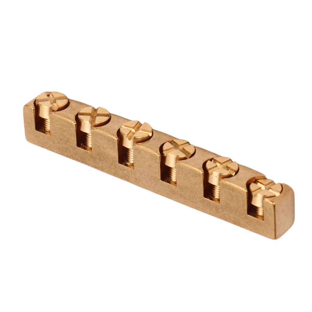 Guitar Nut 6 String Brass Adjustable Instrument Accessory Replacement Part for Bass