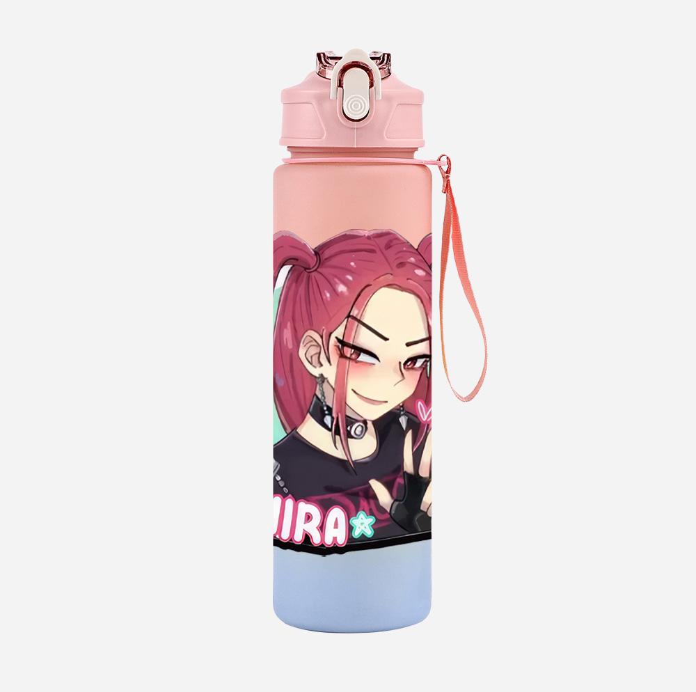 750Ml Water Bottler Cartoon K-Pop Demon Hunters Printed Character Water Cup Large Capacity Outdoor Portable Rope Drinking Bottle for Boy Girl Gift