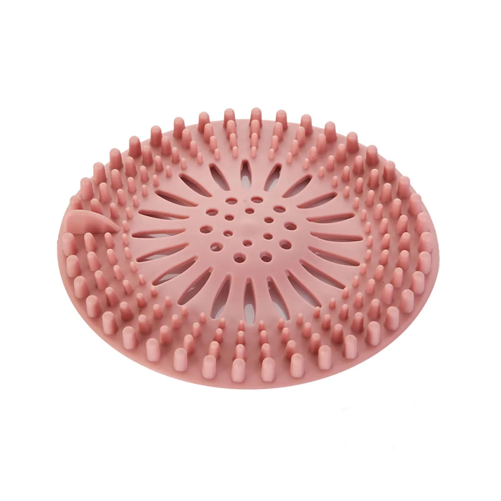 

5PC Hair Strainer Sink Anti Clogging Filter Shower Floor Drain Plug Silicone Kitchen Deodorizer Plug Bathroom Accessories 1PC розовый