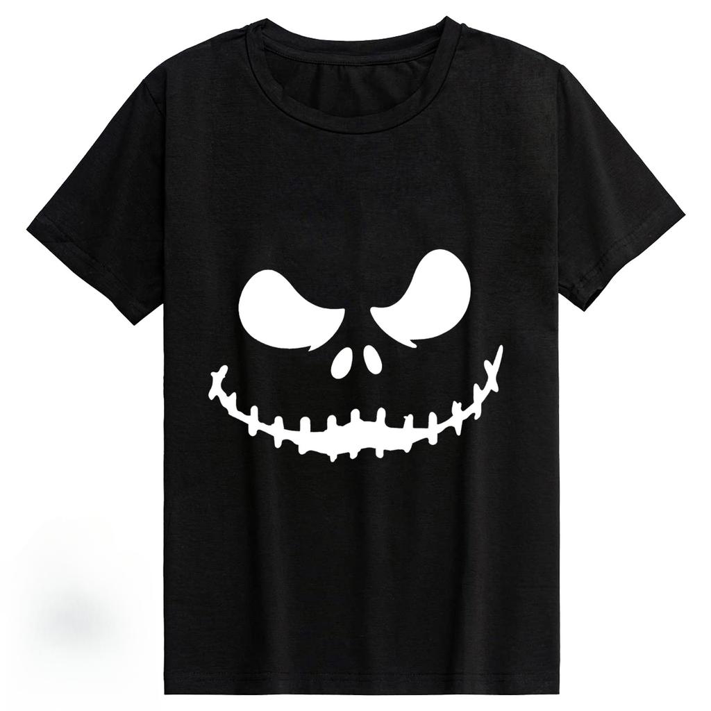 Halloween Tshirt Toddler Glow In The Dark Spooky Grimace Short Sleeve Tee Boys Girls Cotton Top For Holiday