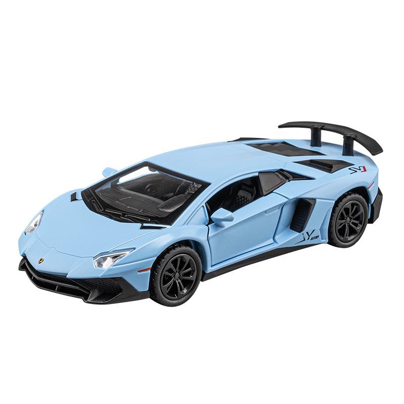 1/36 Lamborghini Aventador LP750-4 Sports Car Diecast Metal Alloy Model Car Sound Light Pull Back Collection Kids Toy Gifts D161