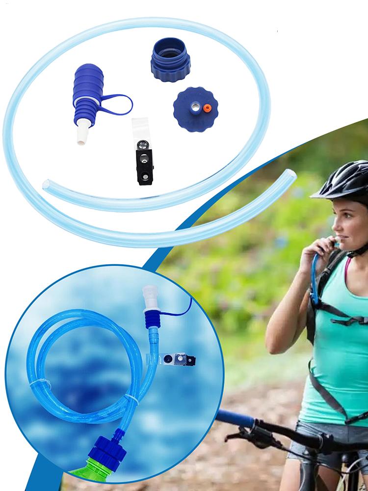 1 Stück Wasserflasche Trinkschlauch Radfahren Camping Wasserbeutel Trinkblase System Schlauch-Kit TPU-freie Trinkblase System