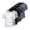 Men's Crew Neck Short Sleeve Men Casual Slim Sport Solid Color T-shirt Men