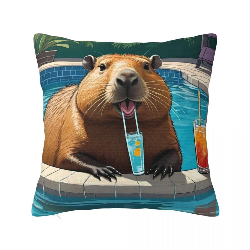 Kawaii Anime Capybara Pillow Cover Fashion Pillow Case For Chair Sofa Home Decoration Cushion Cover Square Pillowcases Gift