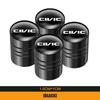  4Pcs Metal Car Wheel Tire Valves Caps Waterproof Dustproof Cover For Honda Civic Fit Accord City Vezel CR-V S660 Odyssey HR-V rlsh58