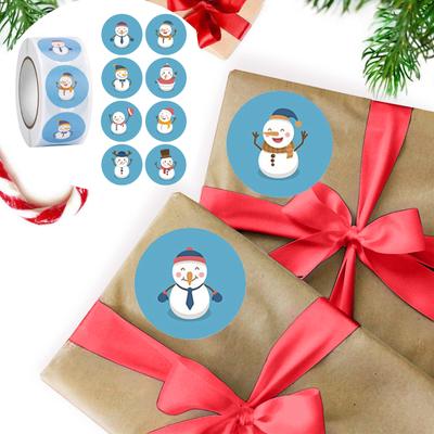 Weihnachtsaufkleber 1 Rolle 500 Stück Fröhliche Gesichter Weihnachten Kinderaufkleber Abziehbilder Für Spielzeug Geschenke Basteln Dekorationen