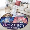 Re Zero Round Area Rug Carpet Rug For Living Room Bedroom Sofa Playroom Decor Nonslip Floor Mat