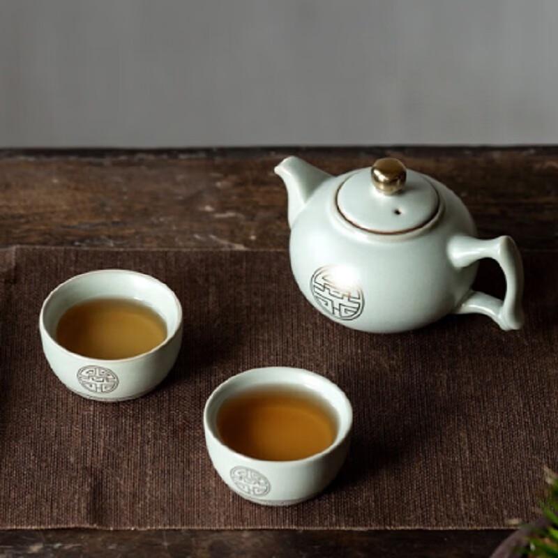 

RUDAO Chinese Automatic Water Refill Tea Set (1 Pot, 2 Cups)