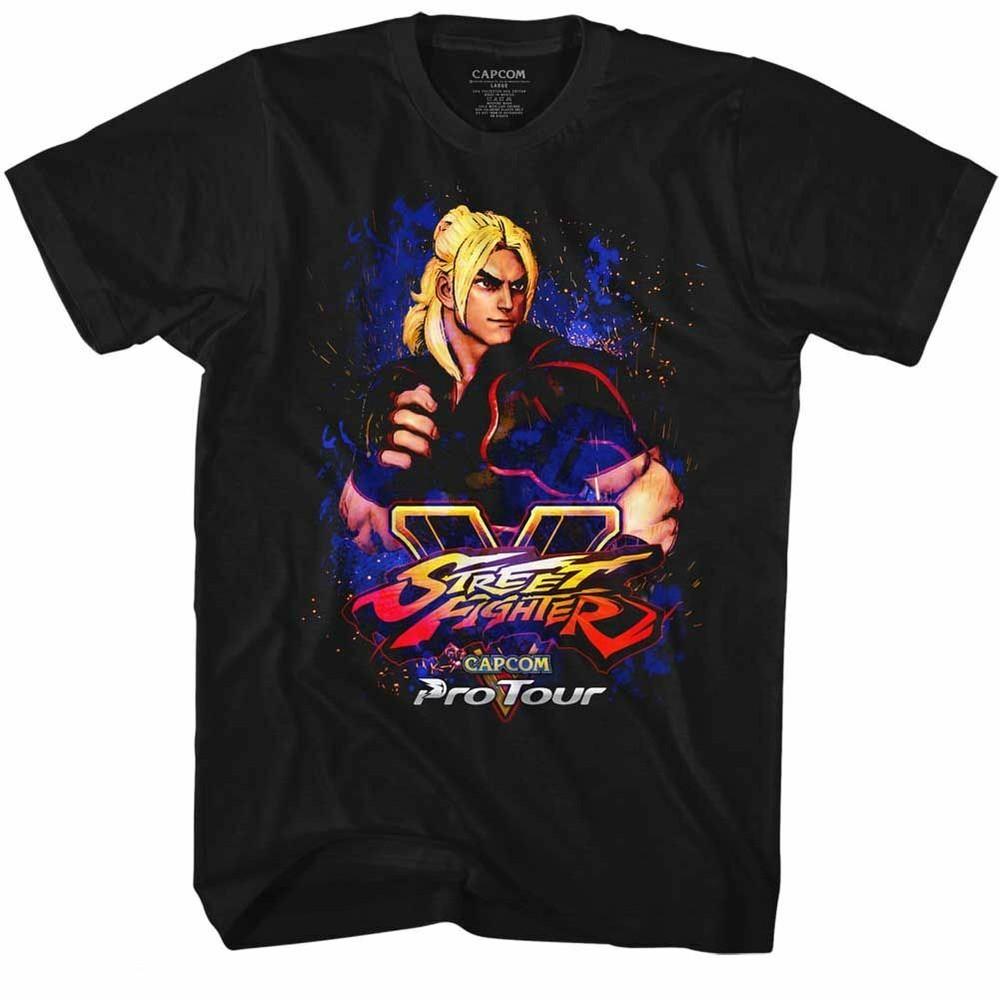 Street Fighter Pro Tour Ken Black Adult T-Shirt Unisex T-Shirt