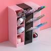 Multi-functional Multi-Layer Pen Holder Transparent Pen Stand Cosmetic Brush Storage Brace For Office School Home Desk Supplies