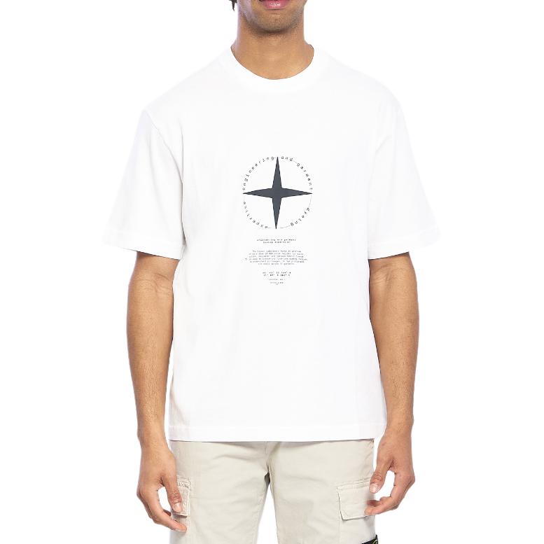 Stone Island Logo Geribbelde Ronde Hals Korte Mouw T-shirt Heren Tops L1S152100001S0363-V0001 L