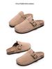 Women's Cork Baotou Slippers - Trendy Roman-Style Casual Slip-Ons In Large Sizes