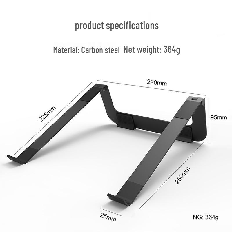 Foldable Portable Laptop Stand with Cooling Suspension and Storage Rack