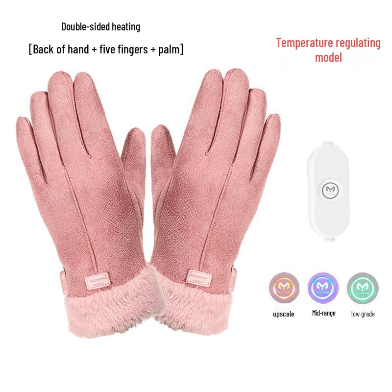 Kangre USB Heated Motorcycle Gloves - Electric Car Charging Winter Gloves for Men & Women