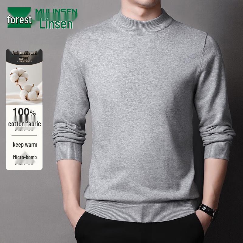 

MULINSEN Men s Half Turtleneck Pure Cotton Sweater