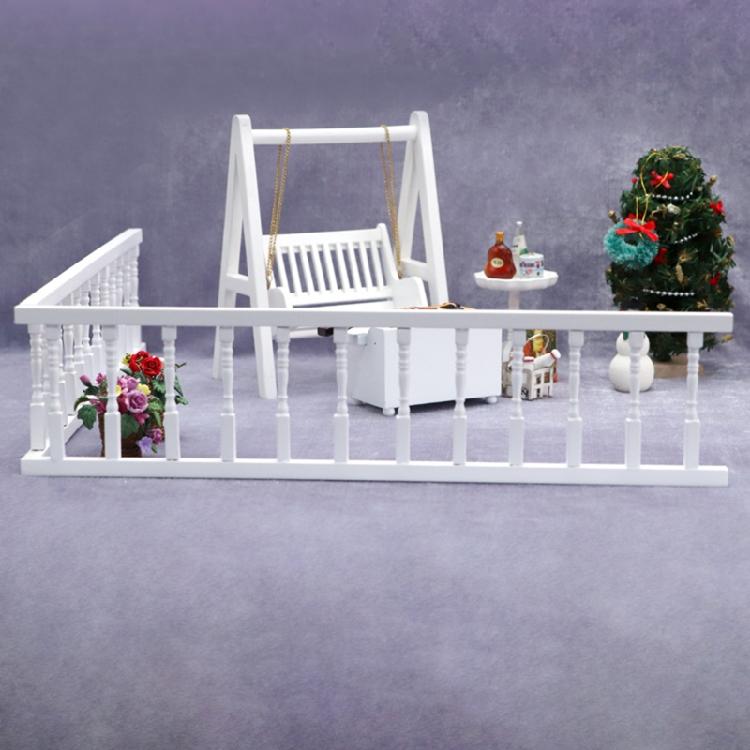 Dollhouse Mini Furniture Balcony Handrail Micro Scene Model Modern Wood Fence