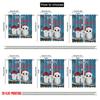 2pcs,2D plane printing Contemporary Curtains Santa Hat Owls_ Snowflakes Durable 100% Polyester Fabric (without rod) All Seasons