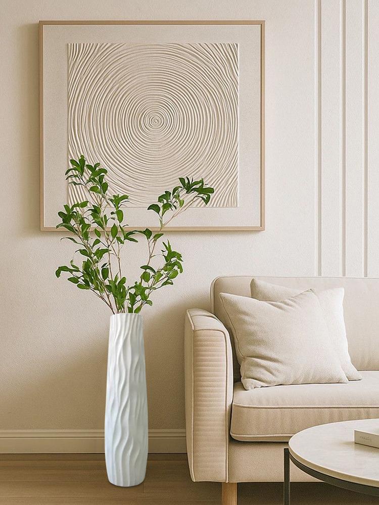 Textured Floor Standing Vase Exquisite Line Design Vase Flower Vase for Home Decor