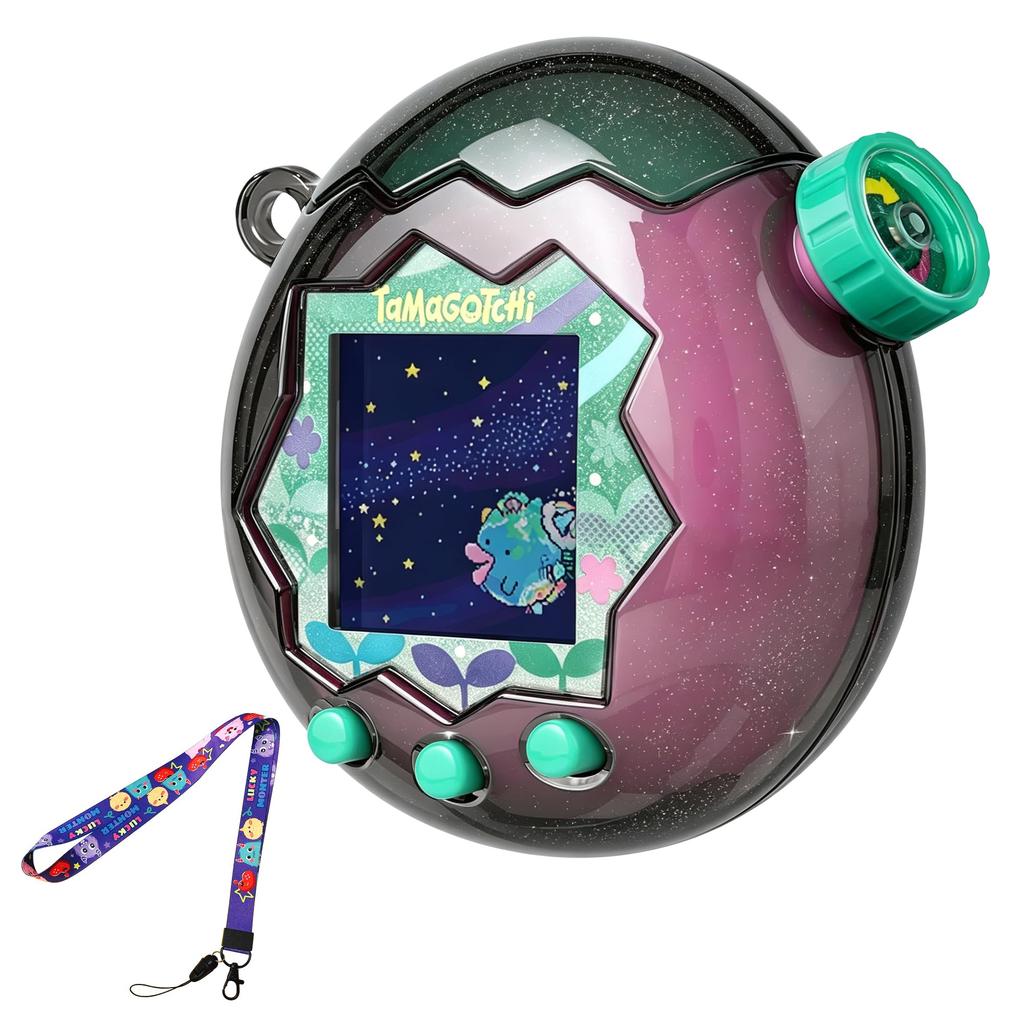 Release Tamagotchi Paradise Dedicated Protective Case with Neck Strap Cover for Tamagotchi Communication PC Shock Scratch Loss Glittery Black [New