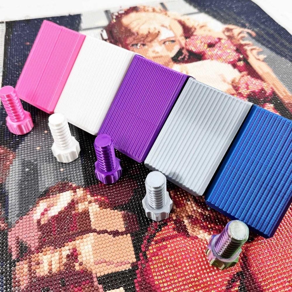 DIY Craft Point Drill Pens Holder Embroidery with Fixing Clip Storage Box Colourful Point Drill Pens Storage Container