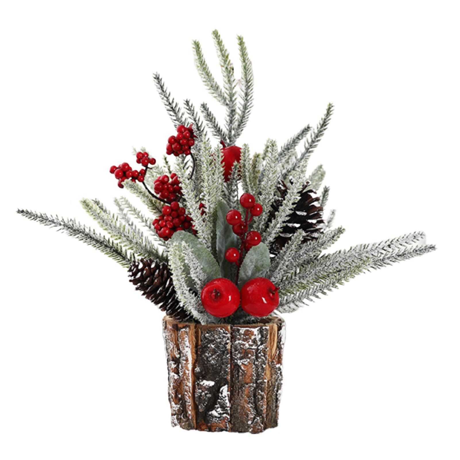 

Mini Wooden Potted Artificial Tree Ornaments Sturdy Reusable Quality For Fireplace Mantel Display