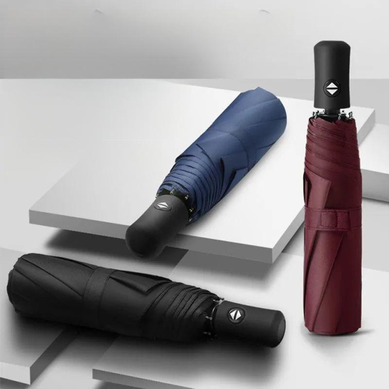 Automatic Umbrella Eight Bone Vinyl Sunshine And Rain Dual-Purpose Sun Umbrella Sunshade And Uv Rays Automatic Folding Gift Adve
